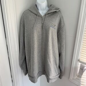 Vineyard Vines Men's Zip-Up Hoodie in Gray Size XXL